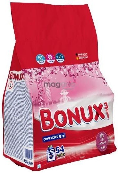 Bonux 54 dávek/3.5kg 3v1 Color Rose Bonux 54 dávek/3.5kg 3v1 Color Rose - Drogerie Prací prostředky Prací prášky 20 - 60 dávek